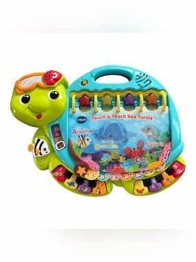 V Tech Touch and Teach Sea Turtle Interactive Learning Book for Toddlers - Works